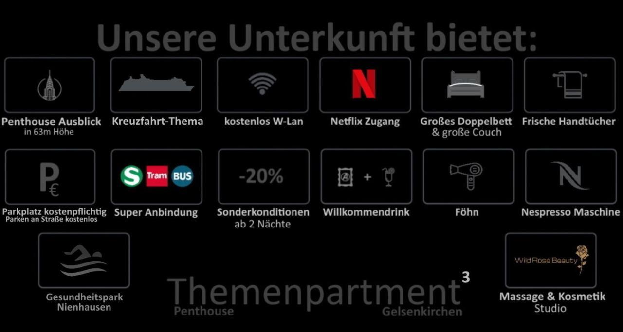 Apartamento Themenpartment Himmel Und Mehr Penthouse Gelsenkirchen Exterior foto